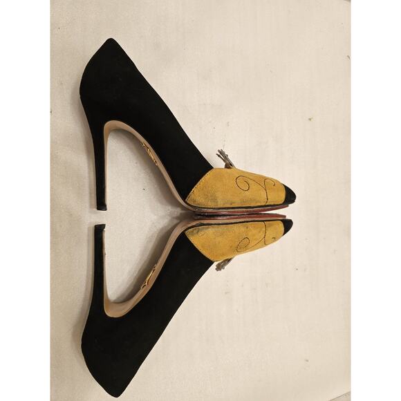 Charlotte Olympia Sleeping Beauty‎ Princess Heels Suede Shoes 38 1/2 (US 8) - Picture 7 of 16